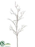 Silk Plants Direct Snowed Twig Spray - Brown White - Pack of 12