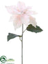 Silk Plants Direct Snowed Velvet Poinsettia Spray - Pink - Pack of 12