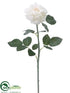 Silk Plants Direct Snowed Cottage Rose Spray - White - Pack of 12