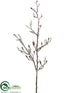 Silk Plants Direct Magnolia Bud Spray - White Snow - Pack of 6