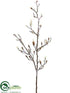 Silk Plants Direct Magnolia Bud Spray - White Snow - Pack of 6
