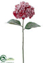 Silk Plants Direct Hydrangea Spray - Red Snow - Pack of 12