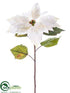 Silk Plants Direct Poinsettia Spray - White Ice - Pack of 12