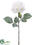Silk Plants Direct Snowed Rose Spray - White - Pack of 24