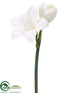 Silk Plants Direct Snowed Amaryllis Spray - White - Pack of 12