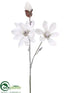 Silk Plants Direct Snowed Magnolia Spray - White - Pack of 12