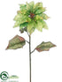 Silk Plants Direct Poinsettia Spray - Green - Pack of 12