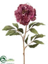 Silk Plants Direct Gold Edged Sheer Peony Spray - Plum - Pack of 12