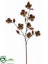 Silk Plants Direct Metallic Dogwood Spray - Iron - Pack of 6