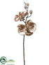 Silk Plants Direct Metallic Phalaenopsis Orchid Spray - Gold Tiffany - Pack of 8
