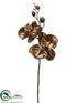 Silk Plants Direct Metallic Phalaenopsis Orchid Spray - Iron - Pack of 8