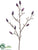 Magnolia Bud Spray - Purple - Pack of 6