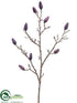 Silk Plants Direct Magnolia Bud Spray - Purple - Pack of 6