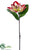 Magnolia Spray - White Red - Pack of 12