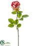 Silk Plants Direct Rose Spray - White Red - Pack of 24