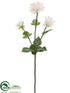 Silk Plants Direct Jewel, Ice Dahlia Spray - White - Pack of 12