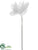 Glitter Amaryllis Spray - White Clear - Pack of 12