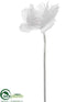Silk Plants Direct Glitter Amaryllis Spray - White Clear - Pack of 12