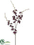 Silk Plants Direct Glitter Oncidium Orchid Spray - Plum - Pack of 12