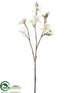 Silk Plants Direct Magnolia Spray - White - Pack of 12