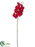 Silk Plants Direct Phalaenopsis Orchid Spray - Red - Pack of 12