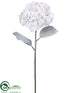 Silk Plants Direct Hydrangea Spray - Snow White - Pack of 12