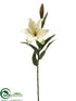 Silk Plants Direct Vintage Lily Spray - Cream - Pack of 12