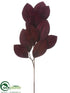 Silk Plants Direct Magnolia Leaf Spray - Burgundy - Pack of 12