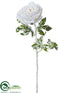 Silk Plants Direct Peony Spray - White Snow - Pack of 12