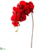 Silk Plants Direct Velvet Phalaenopsis Orchid Spray - Red - Pack of 12