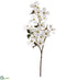 Silk Plants Direct Velvet Dogwood Spray - White - Pack of 12