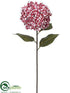 Silk Plants Direct Plaid Hydrangea Spray - Red White - Pack of 6