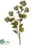 Silk Plants Direct Glitter Snowball Spray - Green - Pack of 6