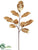 Magnolia Leaf Spray - Gold - Pack of 12