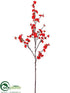 Silk Plants Direct Plum Blossom Spray - Red Gold - Pack of 12