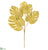 Metallic Monstera Leaf Spray - Gold - Pack of 12