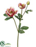 Silk Plants Direct Rose Spray - Rubrum - Pack of 12