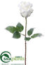 Silk Plants Direct Rose Spray - White Snow - Pack of 24
