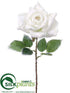 Silk Plants Direct Rose Spray - White Snow - Pack of 12
