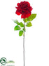 Silk Plants Direct Velvet Rose Spray - Red Glittered - Pack of 12