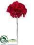 Silk Plants Direct Hydrangea Spray - Red Glittered - Pack of 12