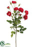 Silk Plants Direct Floribunda Rose Spray - Red - Pack of 12