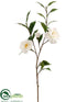 Silk Plants Direct Camellia Spray - Cream - Pack of 6