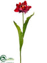 Silk Plants Direct Large Parrot Tulip Spray - Red Two Tone - Pack of 12