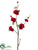 Velvet Apple Blossom Spray - Red - Pack of 12