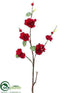 Silk Plants Direct Velvet Apple Blossom Spray - Red - Pack of 12