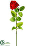 Silk Plants Direct Velvet Rose Spray - Red - Pack of 12