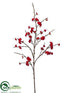 Silk Plants Direct Velvet Plum Blossom Spray - Red - Pack of 12