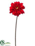 Silk Plants Direct Velvet Mini Gerbera Daisy Spray - Red - Pack of 12