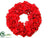 Hydrangea Wreath - Red Glittered - Pack of 2